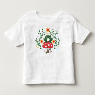 T-shirt Pour Les Tous Petits Cottagecore Esthétique Kawaii Frog sur le moût Cot