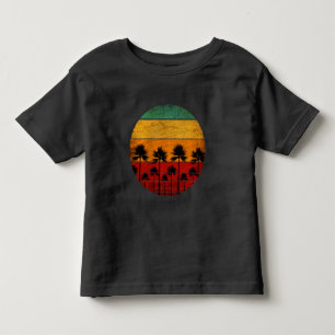 T-shirt Pour Les Tous Petits coucher de soleil estival palmiers