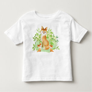 T-SHIRT POUR LES TOUS PETITS COULEUR D'EAU CUTE MAMA ROUGE FOX ET SES POUPES