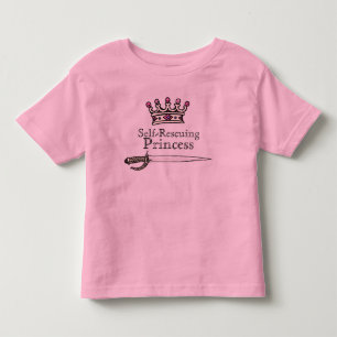 T-shirt Pour Les Tous Petits Courageux, Épée, AutoSecourue, Princesse, Féminist