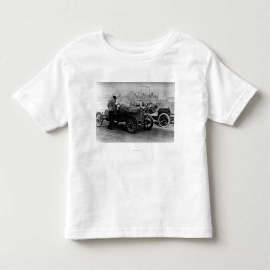 T-shirt Pour Les Tous Petits Courses automatiques de vitesse de champ de foire (Devant)