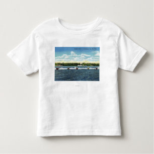 T-shirt Pour Les Tous Petits Courses de hors-bord sur le lac