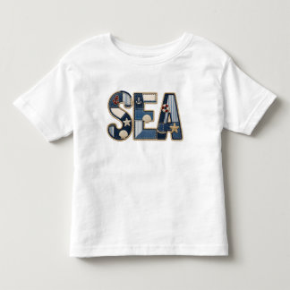 T-shirt Pour Les Tous Petits Courtepoint de mer patchwork PNG conception de cou