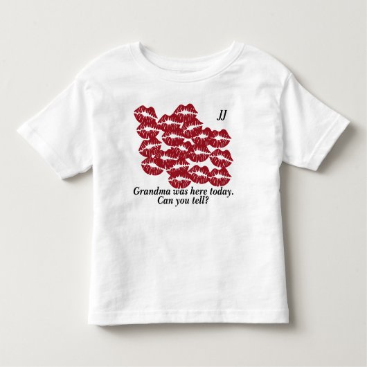 T-shirt Pour Les Tous Petits Couvert dans Baisers personnalisables (Devant)