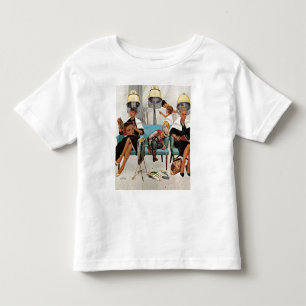 T-shirt Pour Les Tous Petits Cowboy endormi dans le salon de beauté