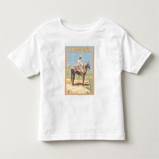 T-shirt Pour Les Tous Petits Cowboy (Vue latérale)Arizona (Devant)