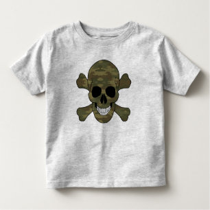 T-shirt Pour Les Tous Petits Crâne Camouflant Et Chemise Crossbones