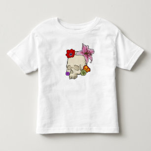 T-shirt Pour Les Tous Petits Crâne et flore