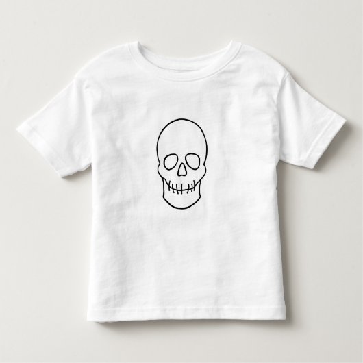 T-shirt Pour Les Tous Petits Crâne - noir et blanc (Devant)