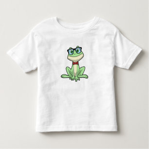 T-shirt Pour Les Tous Petits Cravate de lunettes pour étudiants Nerd grenouille