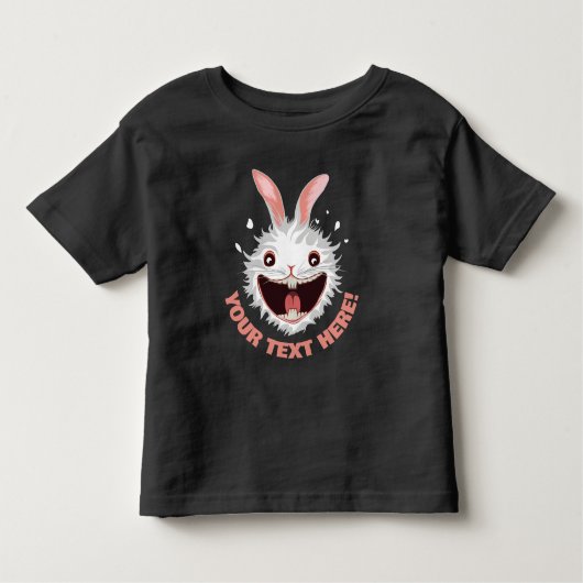 T-shirt Pour Les Tous Petits Crazy White Rabbit Face (Devant)