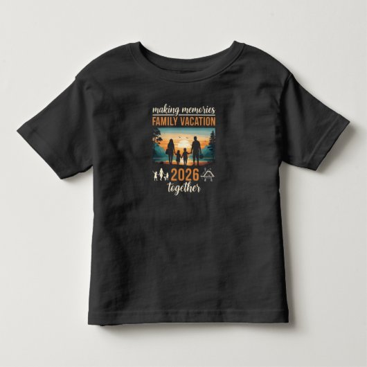 T-shirt Pour Les Tous Petits Création de Souvenirs Vacances en Famille 2026 Ens (Devant)