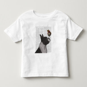 T-shirt Pour Les Tous Petits Crème de glace de Boston Terrier