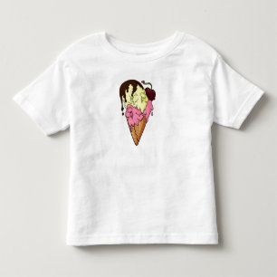T-shirt Pour Les Tous Petits Crème glacée à crâne de banane de fraise douce