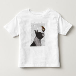 T-shirt Pour Les Tous Petits Crème glacée Boston Terrier