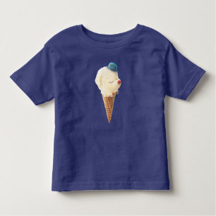 T-shirt Pour Les Tous Petits Crème glacée de chiot