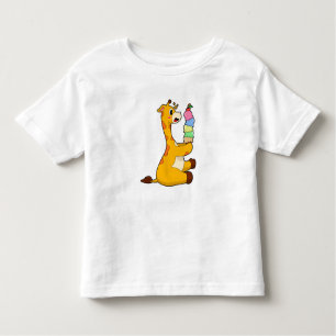 T-shirt Pour Les Tous Petits Crème glacée Giraffe gaufre