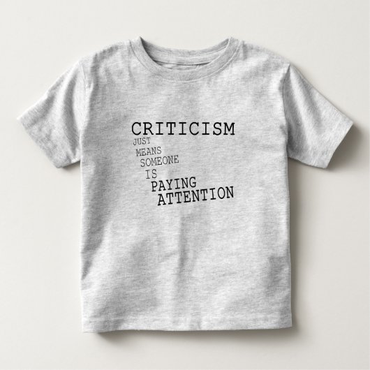 T-shirt Pour Les Tous Petits Critique (Devant)