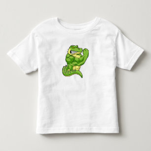 T-shirt Pour Les Tous Petits Crocodile comme Bodybuilder & grands Muscles