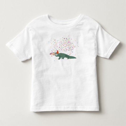 T-shirt Pour Les Tous Petits Crocodile d'alligator - Animaux ayant une fête (Devant)