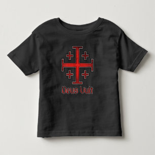 T-shirt Pour Les Tous Petits Croix chrétienne de croisé templier de Jérusalem