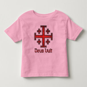 T-shirt Pour Les Tous Petits Croix chrétienne de croisé templier de Jérusalem