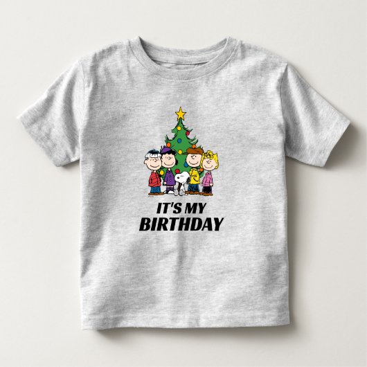 T-shirt Pour Les Tous Petits Custom Charlie Brown et amis Anniversaire hivernal (Devant)