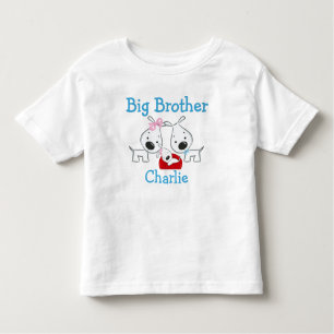 T-shirt Pour Les Tous Petits Customisé Ajouter un nom Chiens Big Brother