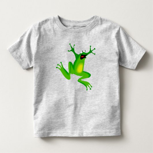 T-SHIRT POUR LES TOUS PETITS CUT FUNNY GREEN FROG (Devant)