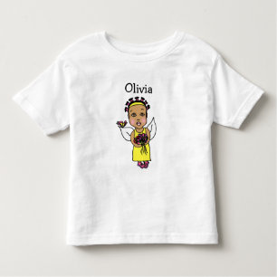 T-shirt Pour Les Tous Petits Cute Afro-Américain Fairy Whimsical Folk Art