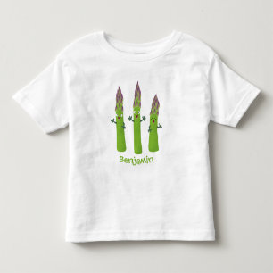 T-shirt Pour Les Tous Petits Cute asperges chantant un trio végétal dessin anim