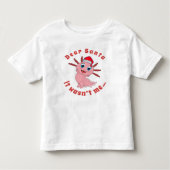 T-shirt Pour Les Tous Petits Cute Axolotl Santa It Wasn’t Me Christmas (Devant)