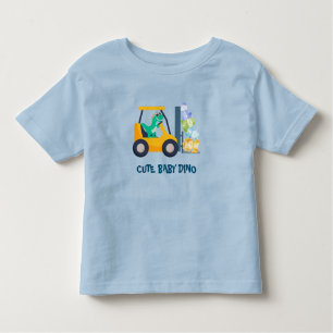 T-shirt Pour Les Tous Petits Cute BABY dinosaure Construction Truck tracteur
