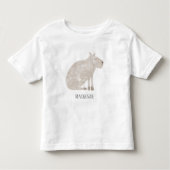 T-shirt Pour Les Tous Petits Cute Capybara Personnalisé (Devant)