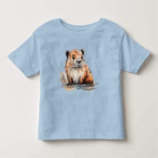 T-shirt Pour Les Tous Petits Cute castor (Devant)