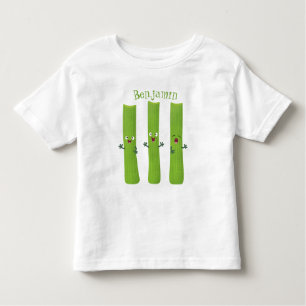 T-shirt Pour Les Tous Petits Cute céleri bâtons trio caricature légumes