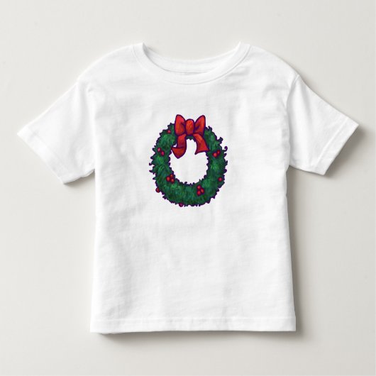T-shirt Pour Les Tous Petits Cute couronne Holly avec Bow rouge (Devant)