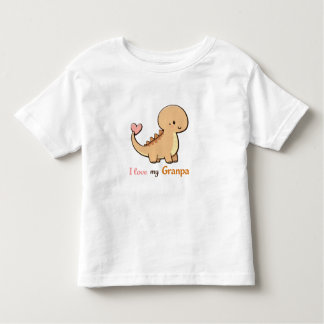 T-shirt Pour Les Tous Petits Cute Dinosaur I Love My Granpa Toddler Shirt | Gra
