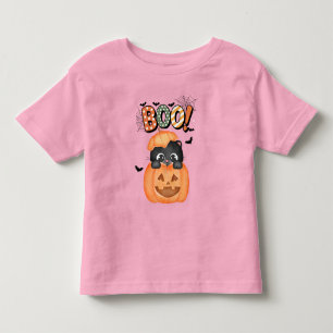 T-shirt Pour Les Tous Petits Cute Kitten noir prêt à Boo Halloween