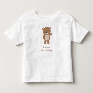 T-shirt Pour Les Tous Petits Cute Little Bear Deuxième 2e anniversaire