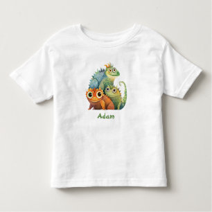 T-shirt Pour Les Tous Petits Cute Lizard Fête d'anniversaire personnalisée Favo