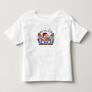 T-shirt Pour Les Tous Petits Cute Pinguins chantant des chansons de Noël