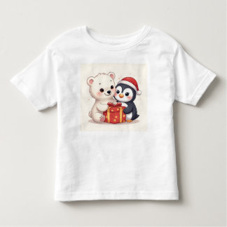 T-shirt Pour Les Tous Petits Cute Polar Bear Penguin Baby Jersey Tee