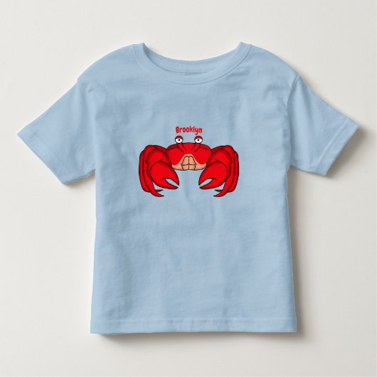 T-shirt Pour Les Tous Petits Cute red crab cartoon (Devant)