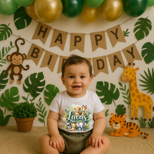 T-shirt Pour Les Tous Petits Cute Safari Animaux Lucas Kids Tee