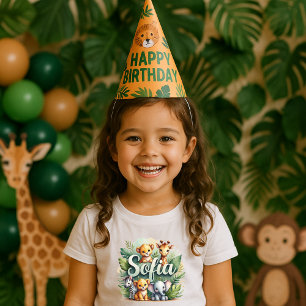 T-shirt Pour Les Tous Petits Cute Safari Animaux Sofia Kids Tee