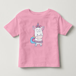 T-shirt Pour Les Tous Petits Cute Unicorn nom personnalisé vêtements pour enfan