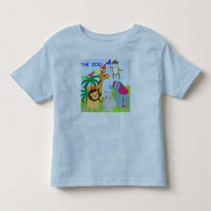 T-shirt Pour Les Tous Petits Cute Zoo Animaux Thème