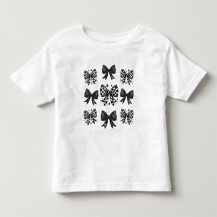 T-shirt Pour Les Tous Petits Cutecore arcs noirs et blancs