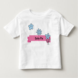 T-shirt Pour Les Tous Petits Cutie Pie Fleurs personnalisées de dessin
